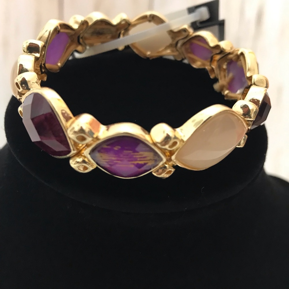 Dana Buchman Marquise Stone Stretch Bracelet. - Picture 5 of 6